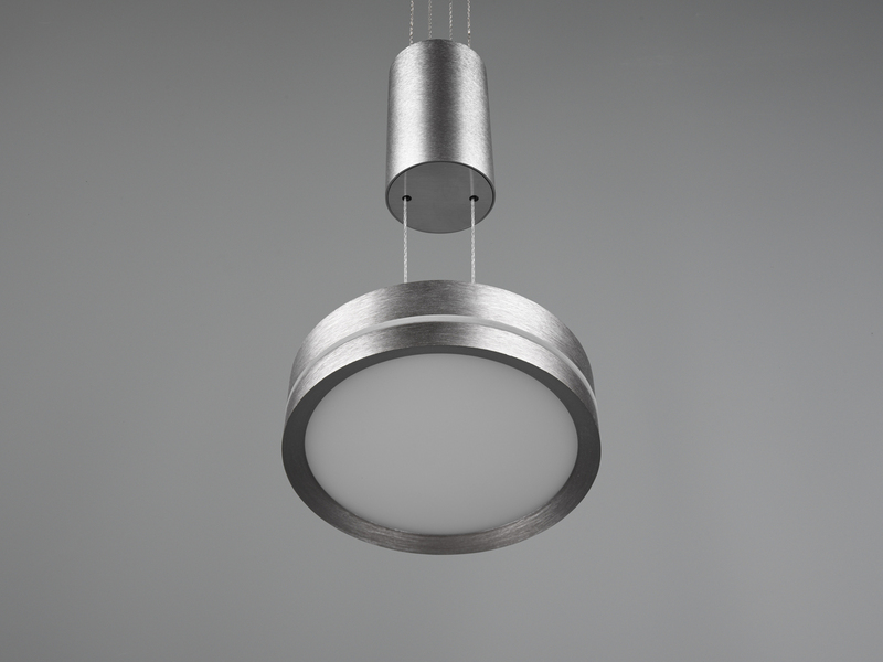 Kleine LED Pendelleuchte FRANKLIN höhenverstellbar Ø 14cm, Silber