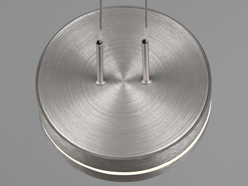 Kleine LED Pendelleuchte FRANKLIN höhenverstellbar Ø 14cm, Silber