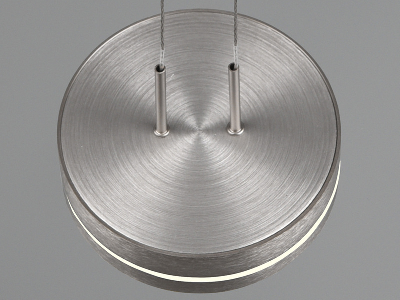 LED Pendelleuchte FRANKLIN höhenverstellbar 2-flammig in Silber, 55cm