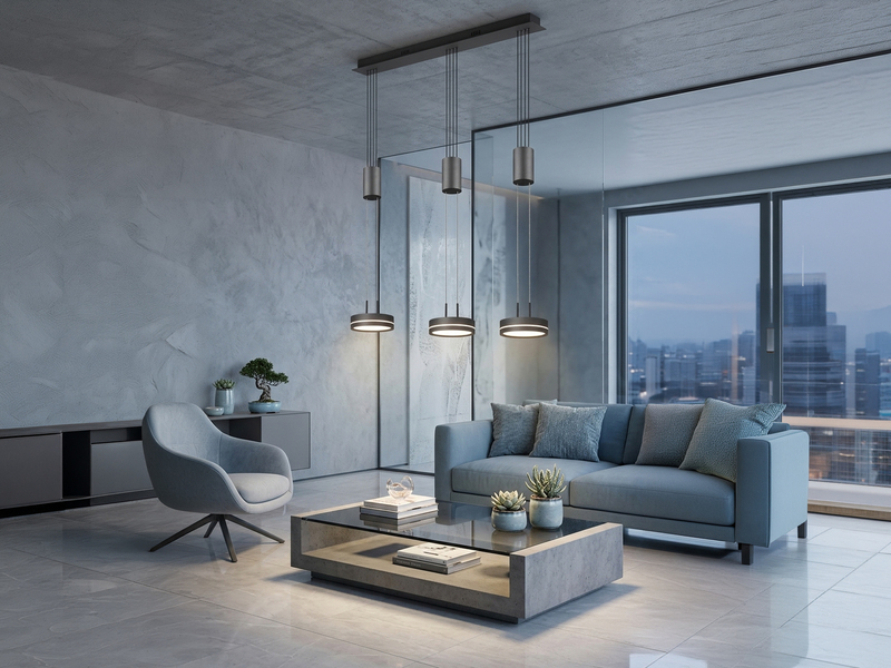 LED Pendelleuchte FRANKLIN 3-flammig höhenverstellbar dimmbar Anthrazit, B: 85cm