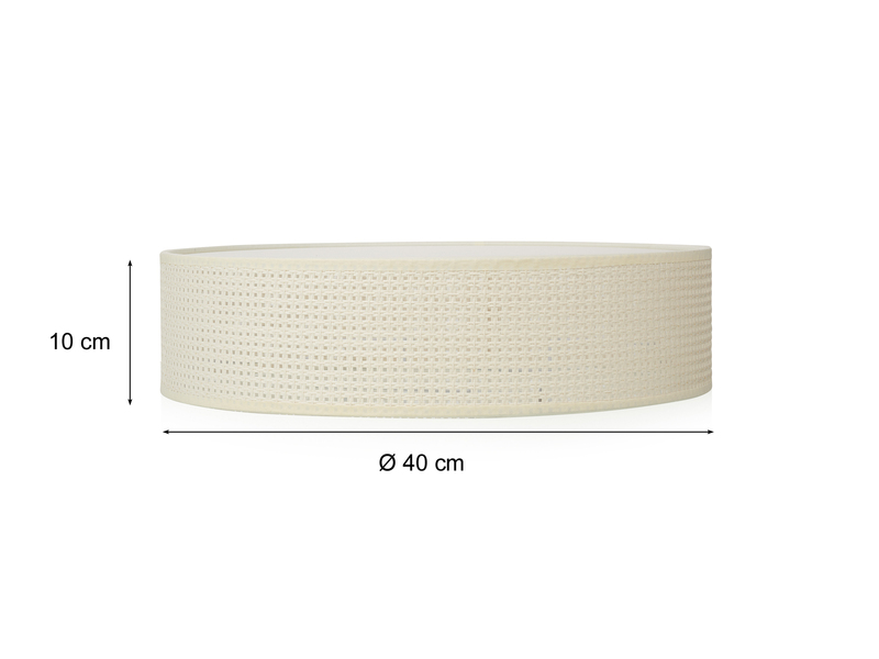 Deckenlampe CEILING DREAM, Rattan Lampenschirm / Abdeckung satiniert, Ø 40cm