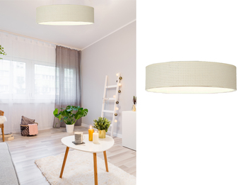 Deckenlampe CEILING DREAM, Rattan Lampenschirm / Abdeckung satiniert, Ø 40cm
