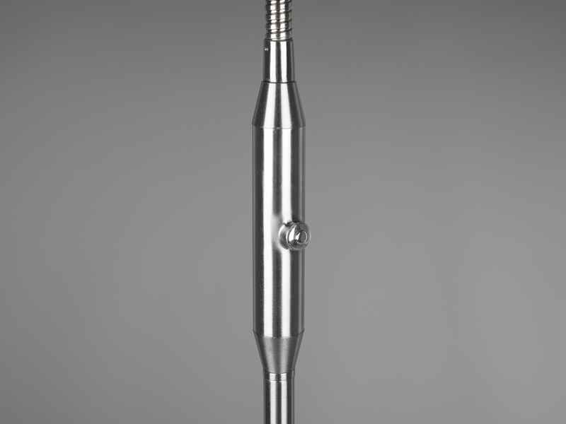 LED Stehleuchte MONZA dimmbar mit Flexarm, Höhe 145cm, Silber