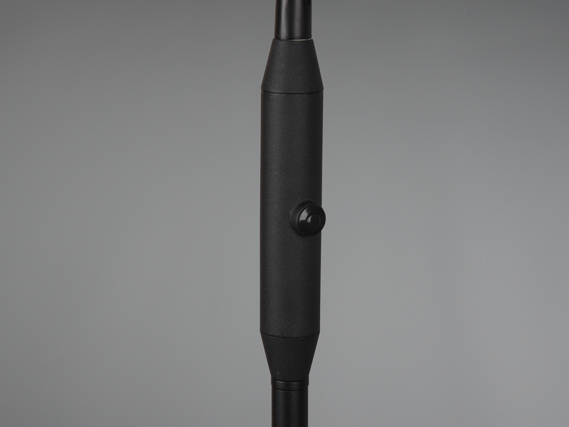 Moderne LED Stehlampe MONZA dimmbar mit Flexarm, Schwarz, Höhe 145cm