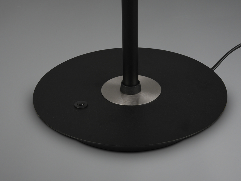 Moderne LED Schreibtischlampe MONZA dimmbar mit Flexarm, Schwarz, Höhe 57cm