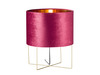 Große Tischlampe AURA Lampenschirm Samt Rot - innen Gold Ø 35cm