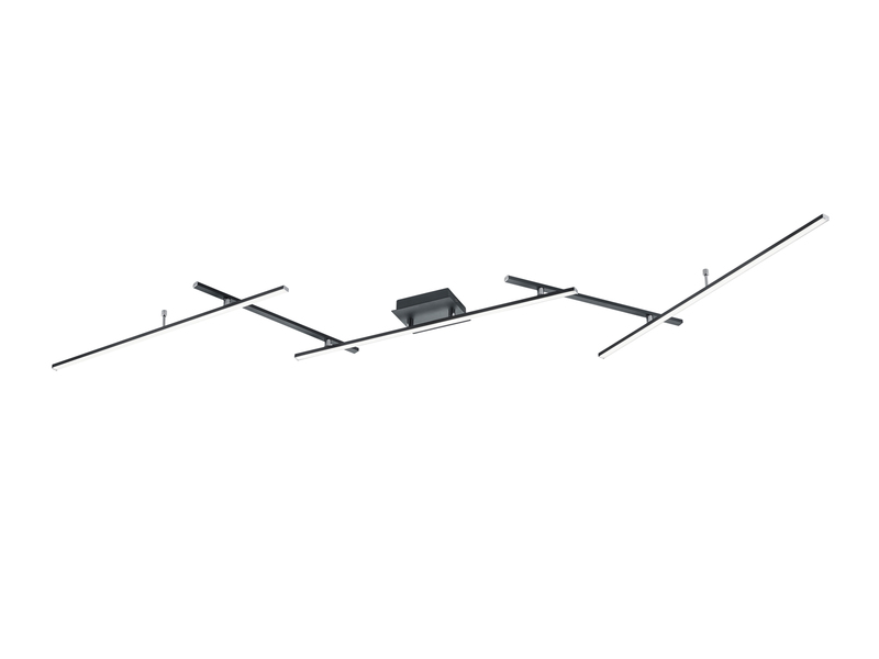 LED Deckenschiene ARVIN mit Fernbedienung & Farbwechsel, Schwarz, 245cm lang