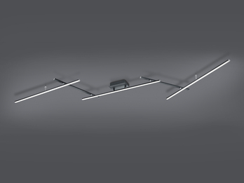 LED Deckenschiene ARVIN mit Fernbedienung & Farbwechsel, Schwarz, 245cm lang