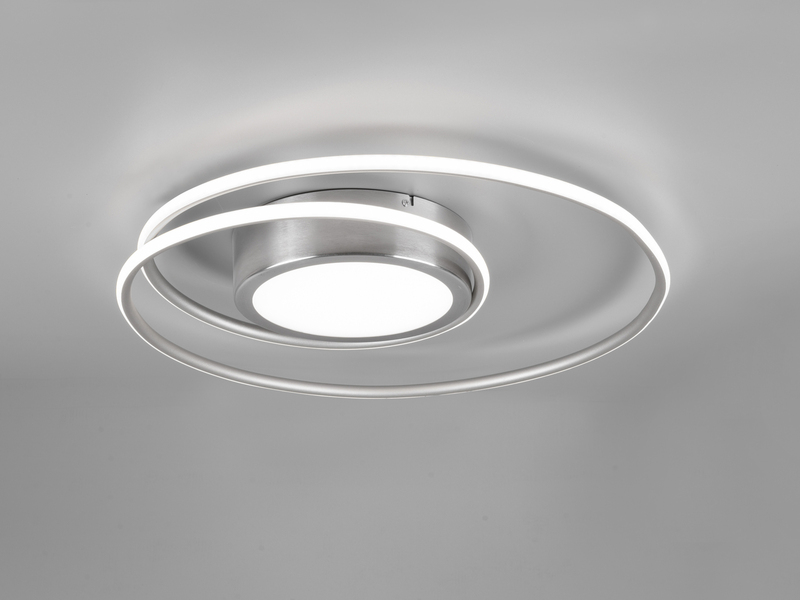 LED Deckenleuchte YAVA Ringförmig mit Fernbedienung, Ø 60cm, Silber