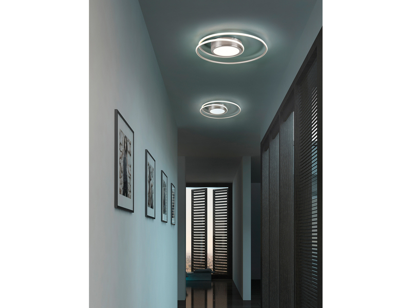 Moderne LED Deckenleuchte YAVA hell & dimmbar mit Fernbedienung, Schwarz Ø 60cm