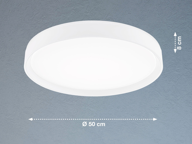 LED Deckenleuchte PAON flach - dimmbar über Lichtschalter Ø50cm