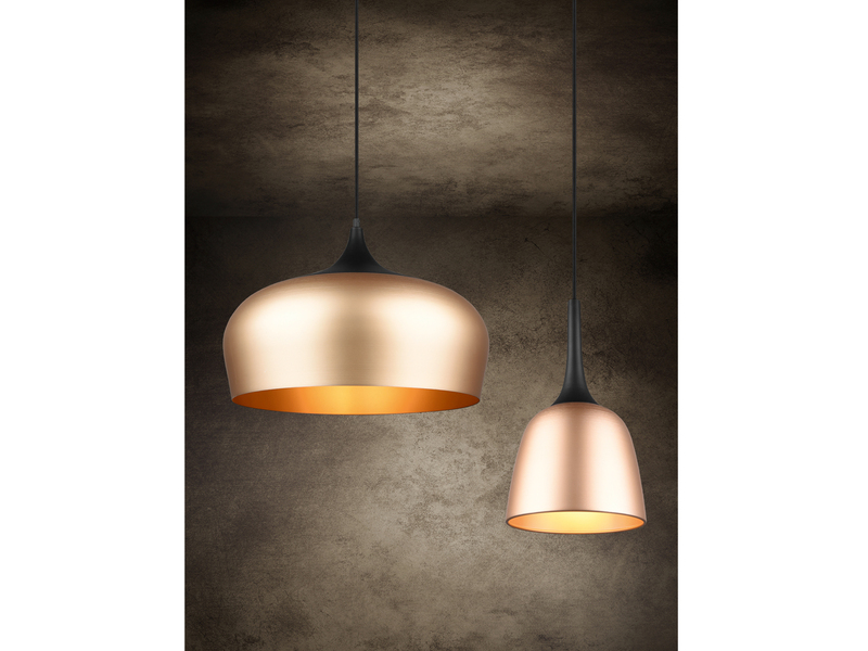 Pendelleuchte CHIRON 1-flammig mit Lampenschirm Messing, Ø 45cm