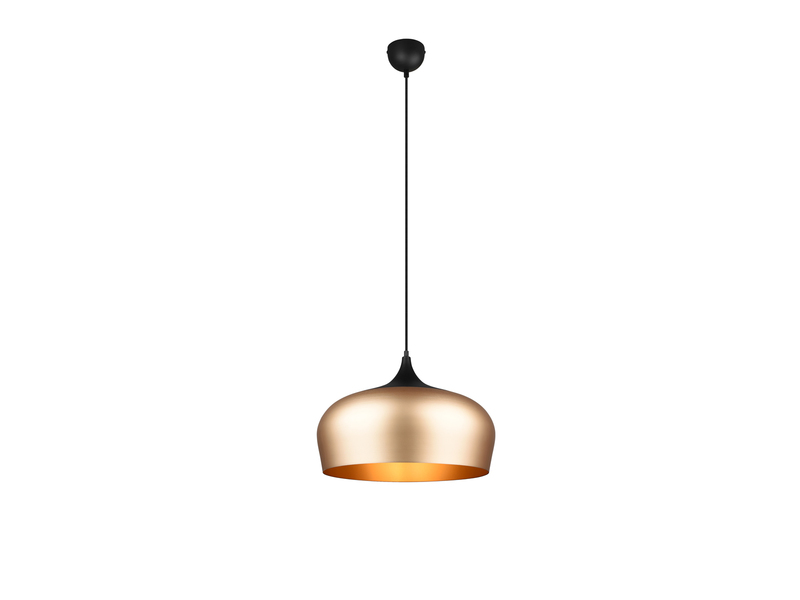 Pendelleuchte CHIRON 1-flammig mit Lampenschirm Messing, Ø 45cm