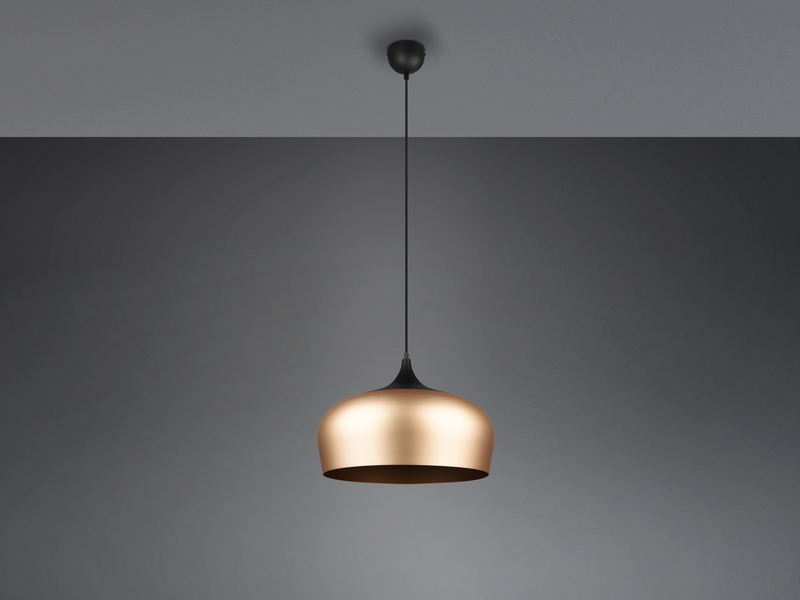 Pendelleuchte CHIRON 1-flammig mit Lampenschirm Messing, Ø 45cm