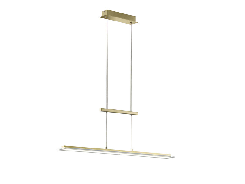 LED Pendelleuchte TENSO Messing dimmbar & höhenverstellbar, Breite 100cm