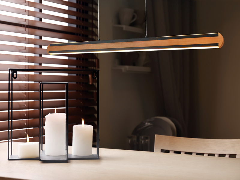 LED Pendel Hänge Decken Memory-Funktion Leuchte Lampe  3-Stufen dimmbar schwarz 