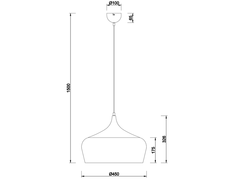 LED Pendelleuchte 1-flammig mit Lampenschirm Messing, Ø 45cm