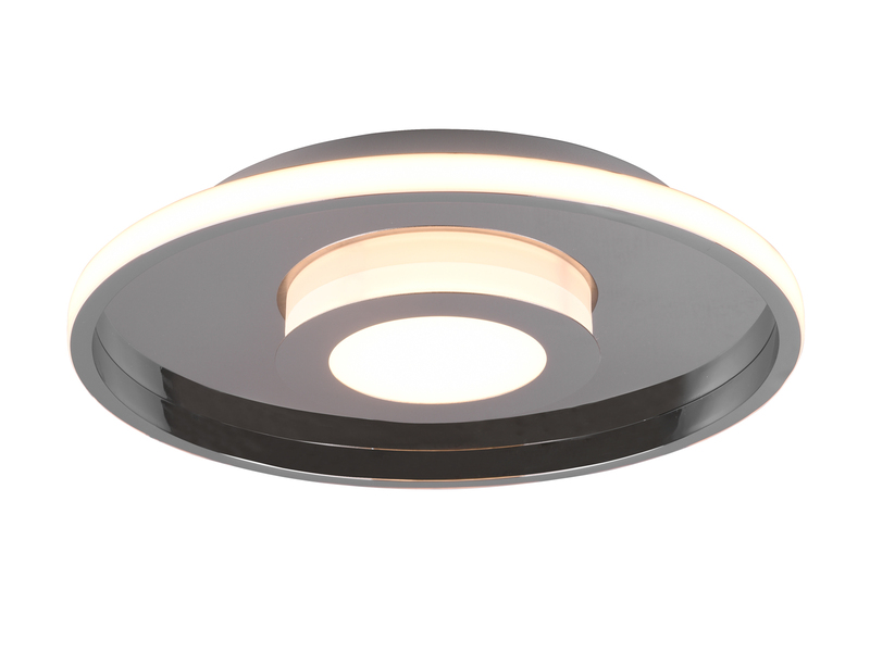 LED Deckenleuchte ASCARI rund Silber Chrom dimmbar IP44, Ø 40cm