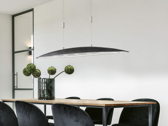 LED Pendelleuchte COLMAR Schwarz höhenverstellbar & dimmbar, 105cm lang