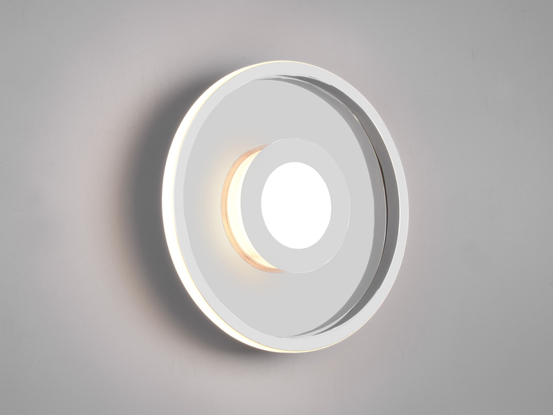 LED Deckenleuchte 2er Set Silber Chrom mit Switch Dimmer IP44, Ø 30cm