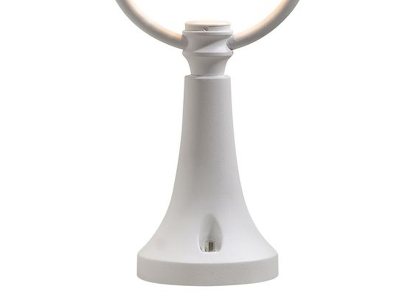 LED Sockelleuchte, Gartenlaterne im Landhausstil Weiß, Höhe 54cm