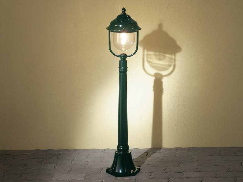 LED Wegeleuchte im Landhausstil, Gartenlaterne Grün, Höhe 118cm