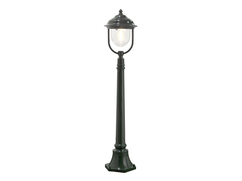 LED Wegeleuchte im Landhausstil, Gartenlaterne Grün, Höhe 118cm