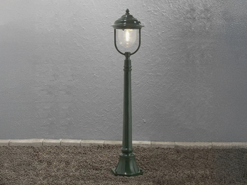 LED Wegeleuchte im Landhausstil, Gartenlaterne Grün, Höhe 118cm
