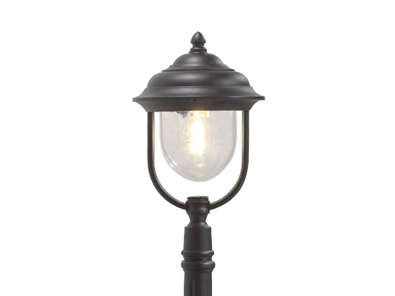 LED Wegeleuchte im Landhausstil, Gartenlaterne Schwarz, Höhe 118cm