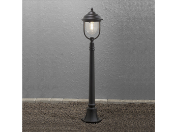 LED Wegeleuchte im Landhausstil, Gartenlaterne Schwarz, Höhe 118cm LED Wegeleuchte im Landhausstil, Gartenlaterne Schwarz, Höhe 118cm