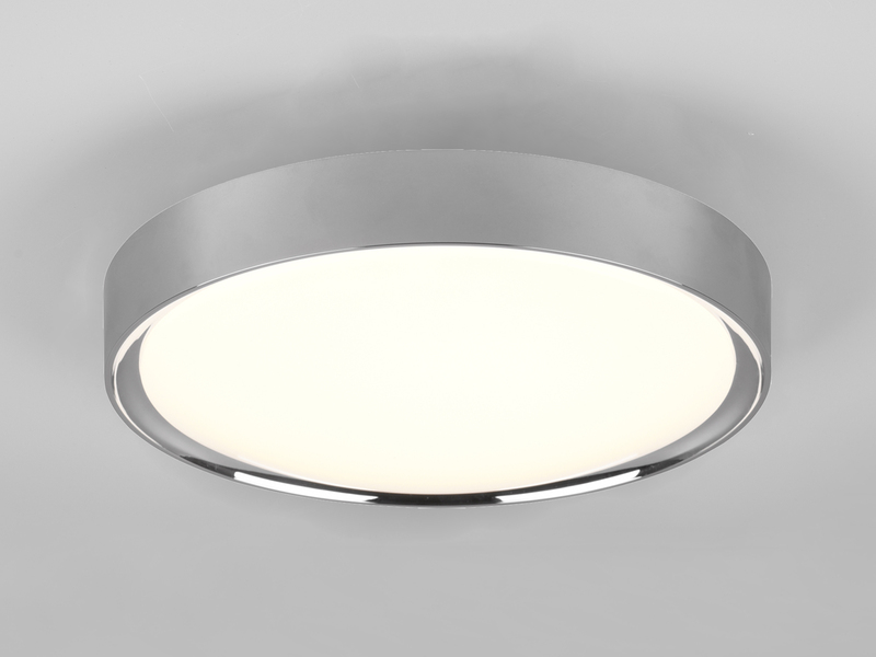 LED Deckenleuchte CLARIMO in Silber Chrom Ø 33cm, IP44 - Badlampen