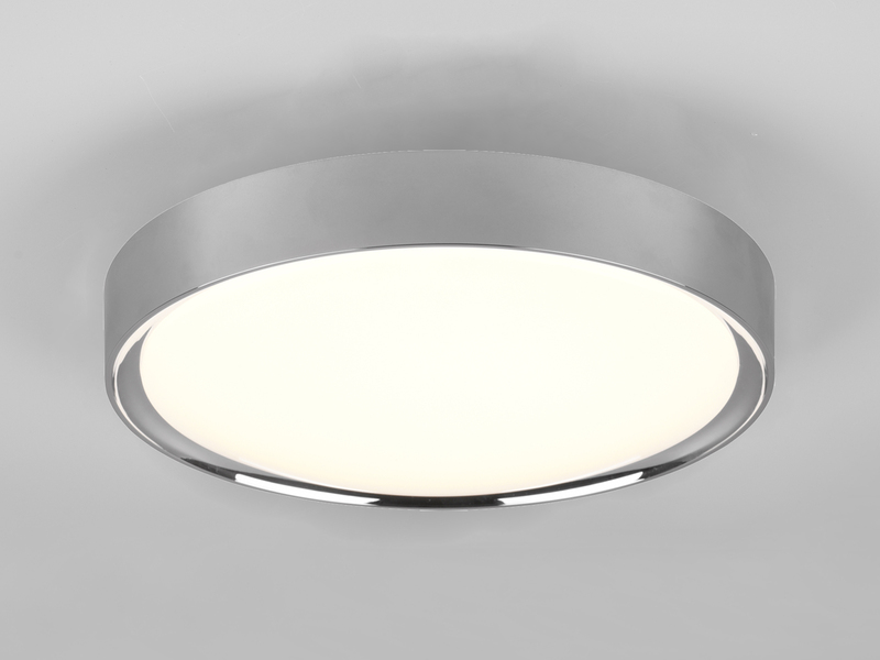 LED Deckenleuchte CLARIMO in Silber Chrom IP44 Badlampe, Ø 33cm