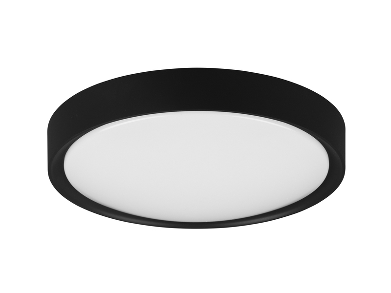 LED Deckenleuchte CLARIMO in Schwarz matt IP44 Badlampe, Ø 33cm