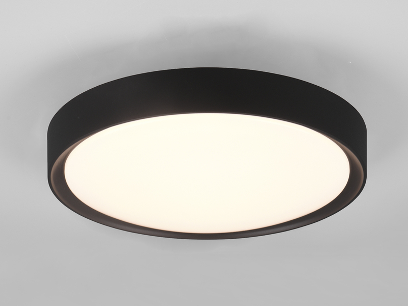 LED Deckenleuchte CLARIMO in Schwarz matt IP44 Badlampe, Ø 33cm