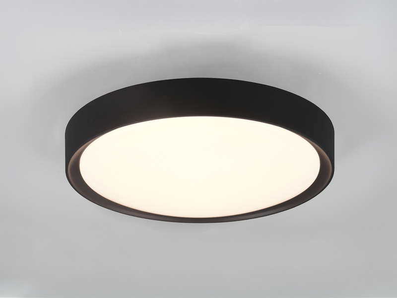 LED Deckenleuchte CLARIMO in Schwarz matt IP44 Badlampe, Ø 33cm