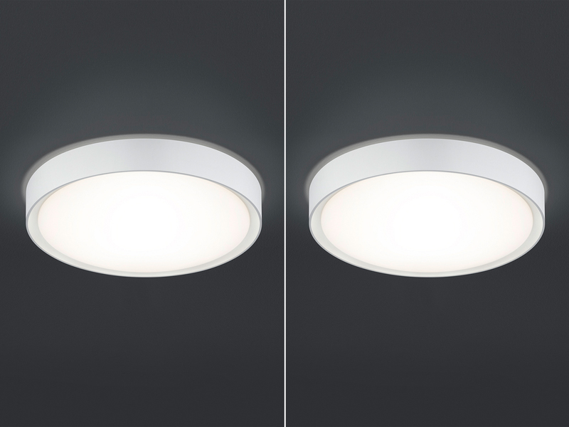 LED Deckenleuchte 2er Set in Weiß IP44 Badlampen, Ø 33cm