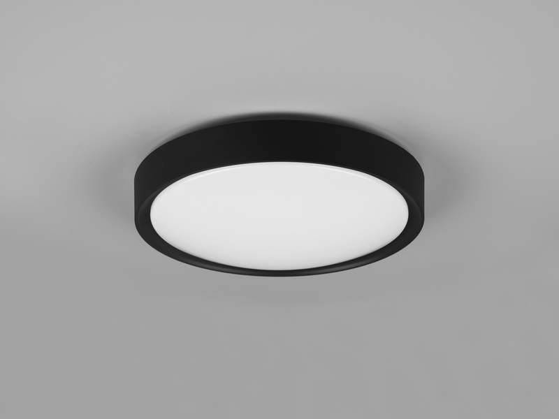 LED Deckenleuchte 2er Set in Schwarz matt IP44 Badlampen, Ø 33cm