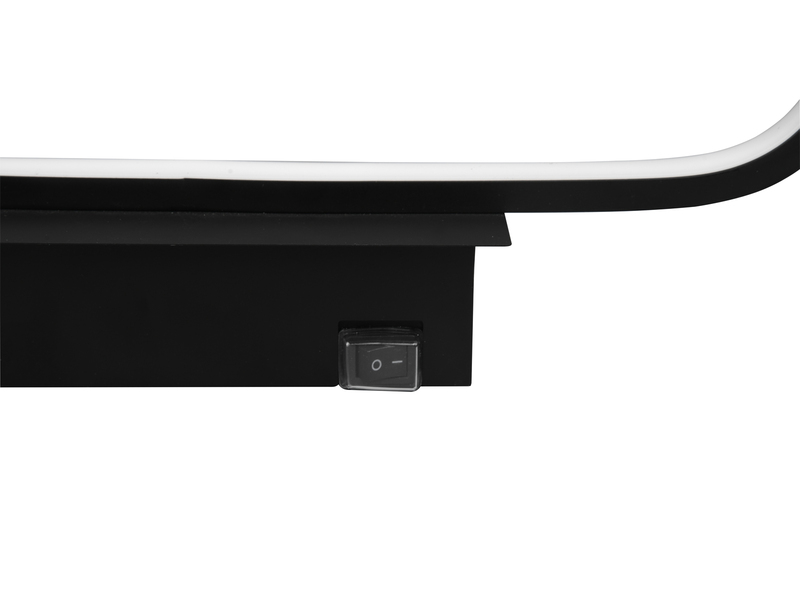 LED Badezimmer Wandleuchte GIANNI in Schwarz - Spiegelleuchte, Breite 60cm