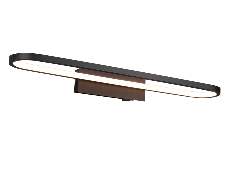 LED Badezimmer Wandleuchte GIANNI in Schwarz - Spiegelleuchte, Breite 60cm