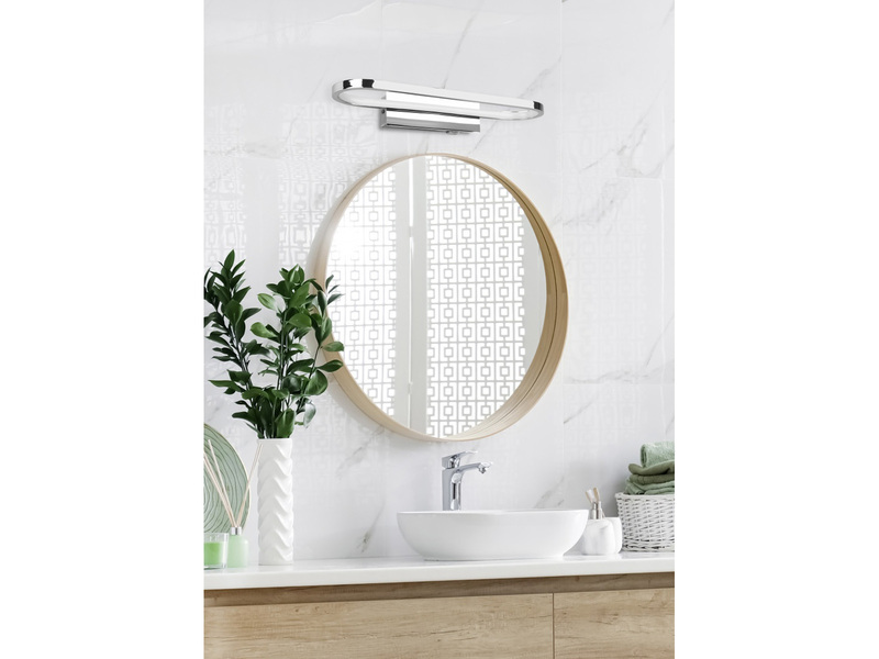 LED Badezimmer Wandleuchte 2er Set in Chrom - Spiegelleuchten, Breite 40cm