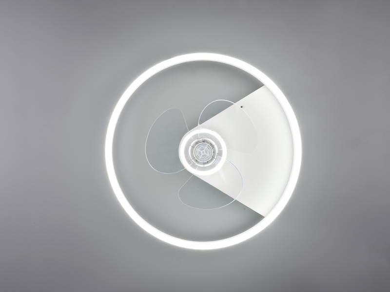 Deckenleuchte / Ventilator BORGHOLM Fernbedienung Lichtfarbe Wechsel Ø50cm, weiß