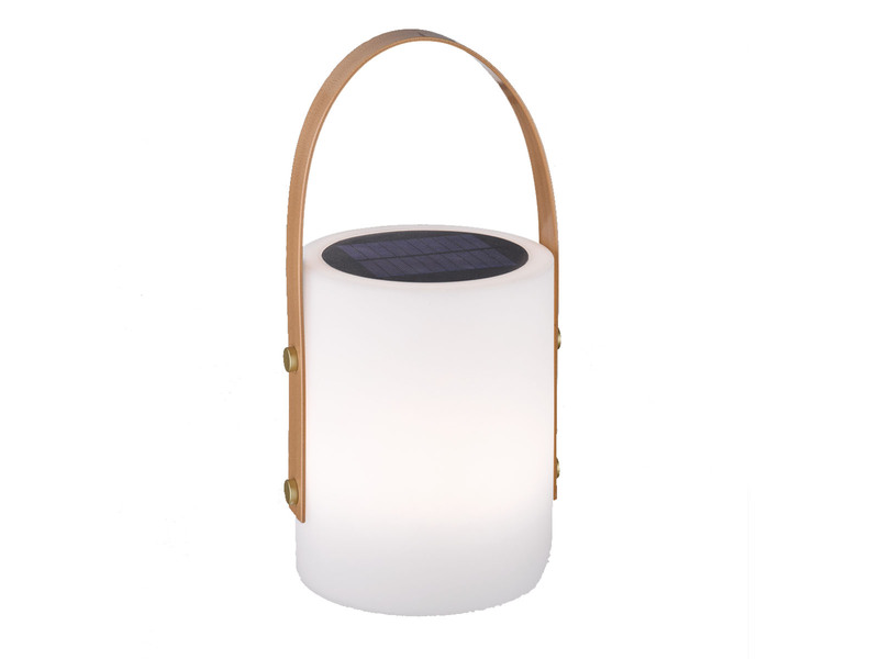 RGB Outdoor Tischleuchte BARI per USB & Solar aufladbar, Höhe 34cm