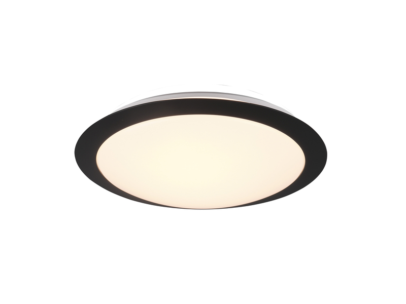 LED Deckenleuchte UMBERTO in Schwarz IP44 Badlampe, Ø 29cm