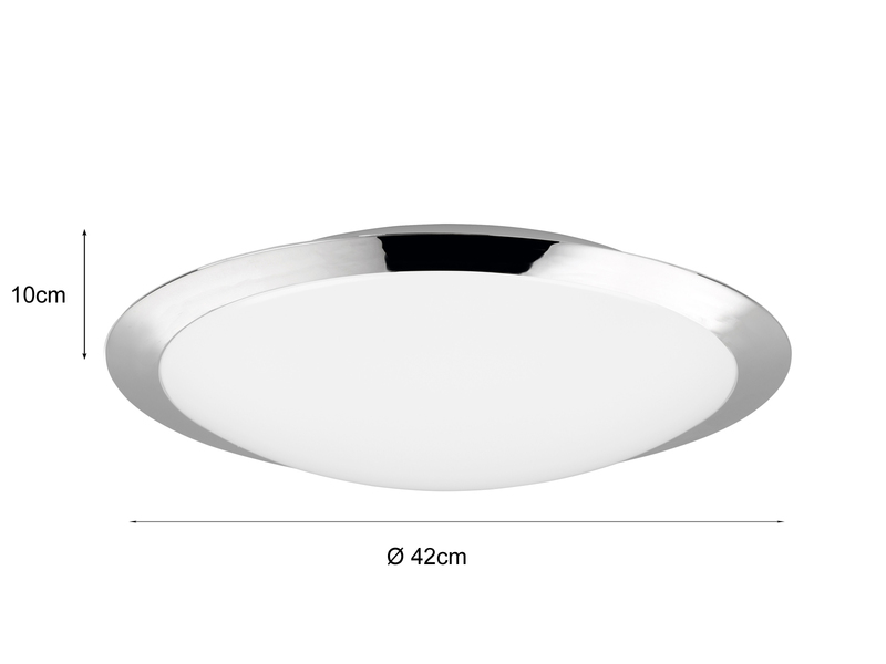 LED Deckenleuchte UMBERTO in Chrom Ø 42cm, IP44 - Badlampen