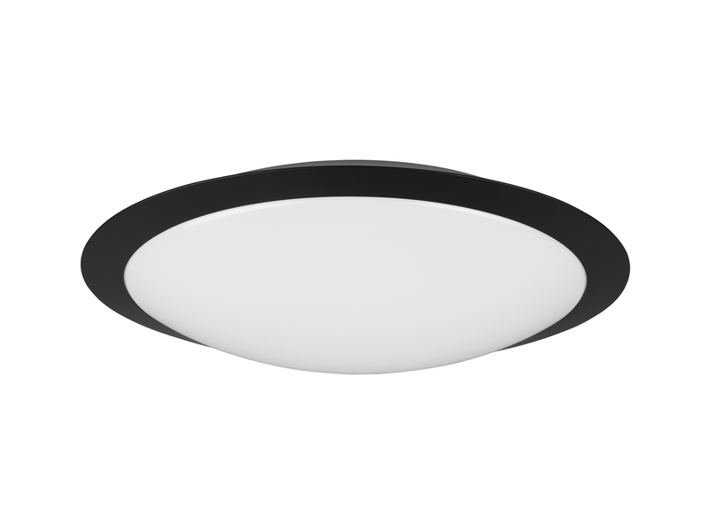 LED Deckenleuchte UMBERTO in Schwarz IP44 Badlampe, Ø 42cm