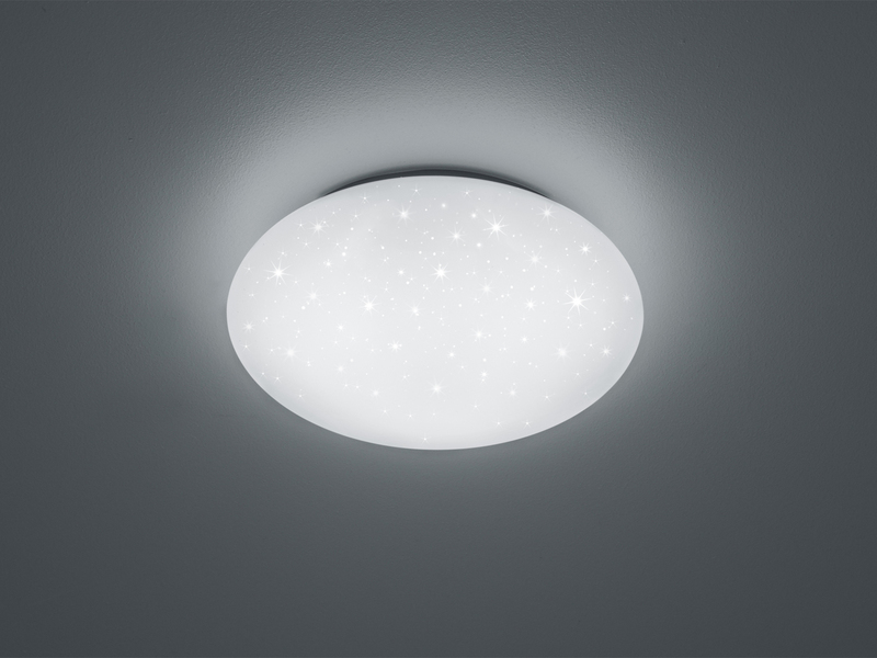 LED Sternenhimmel Deckenleuchte PAOLO in Weiß IP44 Badlampe, Ø 37cm