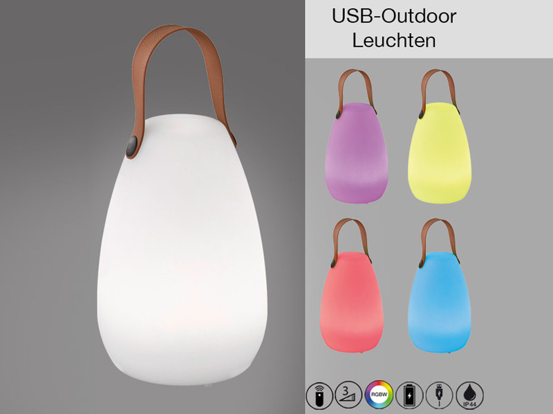 2er SET Outdoor Akku Tischlampen mit RGB & Fernbedienung in 2 Größen