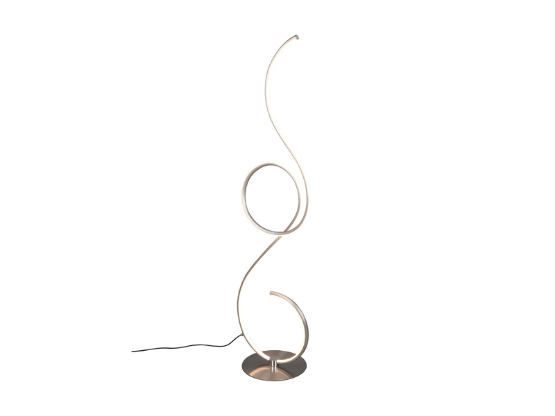 Kleine LED Stehleuchte JIVE dimmbar, Silber Höhe 118cm