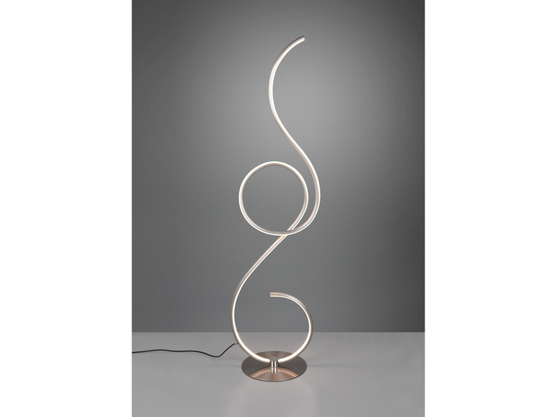 Kleine LED Stehleuchte JIVE dimmbar, Silber Höhe 118cm