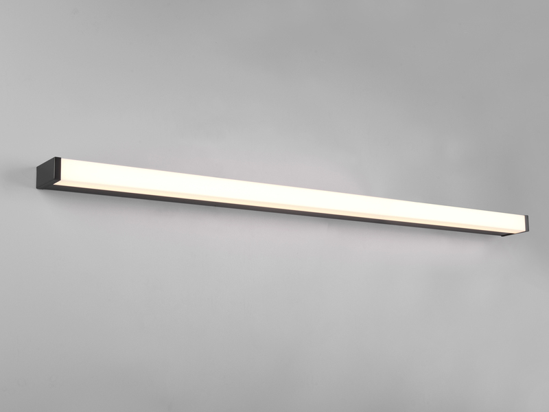 LED Badezimmer Wandleuchte FABIO in Schwarz - Spiegelleuchte, Breite 120cm